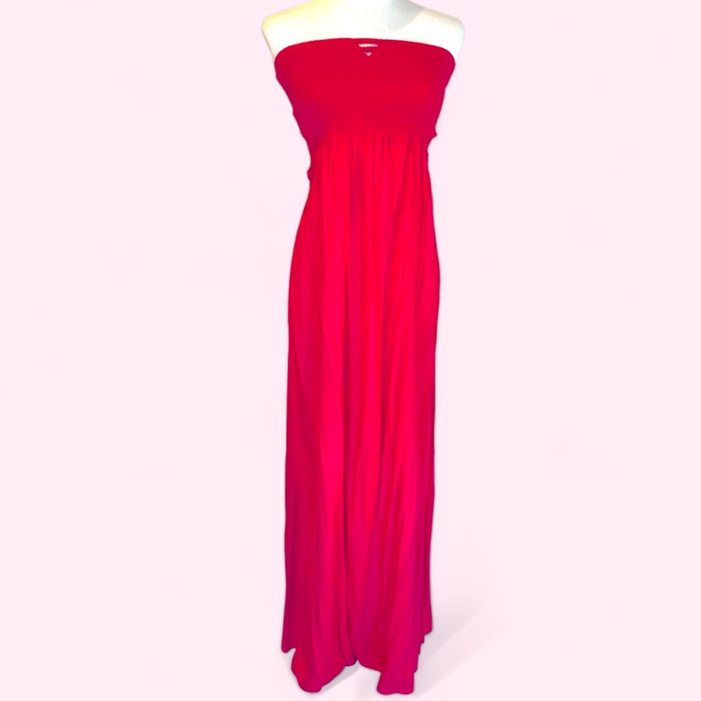 Area star NWT size Large flamingo bandeau strappy back‎ maxi dress